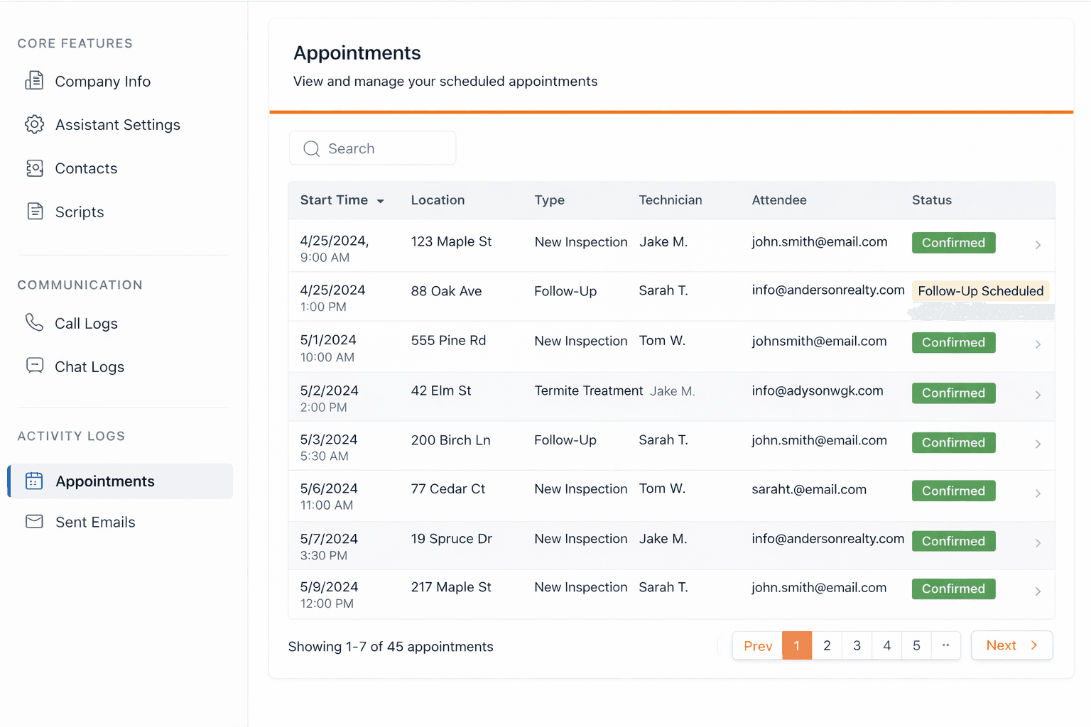AI schedules pest control appointments from inbound calls - booking flow