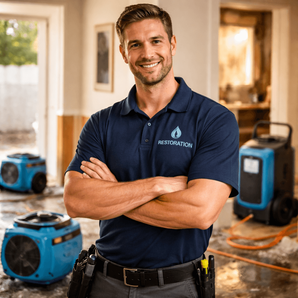 Water and fire restoration with AI receptionist